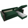Угловой диван Валенсия Лайт (микровельвет зелёный) - Изображение 2
